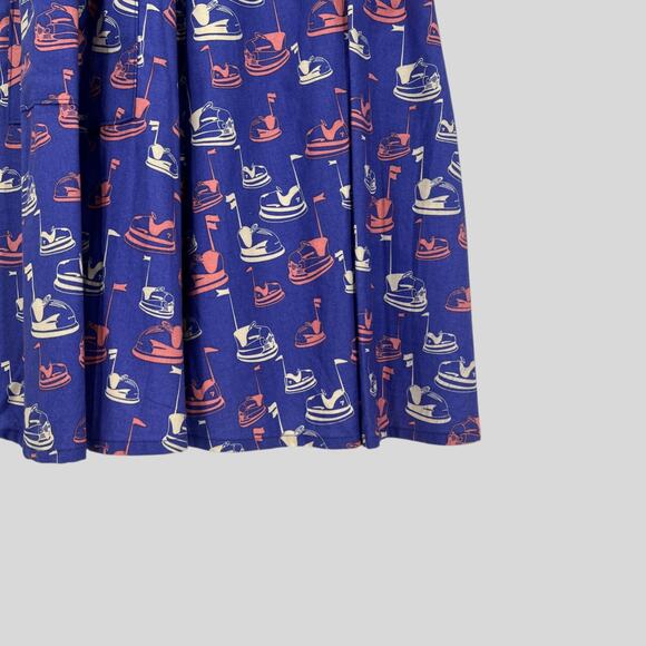 Bea & Dot by ModCloth Bumper Car Print Sundress Purple Size Small - Picture 3 of 7